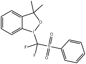 3,3-二甲基-1—[二氟(苯磺酰)甲基] - 1,2-苯并碘氧杂戊环 结构式