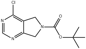 4-氯-5H-吡咯并[3,4-D]嘧啶-6(7H)-甲酸叔丁酯 结构式