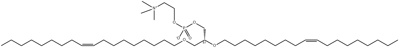 1,2-DI-O-(9Z-OCTADECENYL)-SN-GLYCERO-3-PHOSPHOCHOLINE;18:1 DIETHER PC 结构式