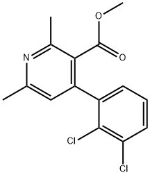 4-(2,3-二氯苯基)-2,6-二甲基-3-吡啶羧酸甲酯 结构式