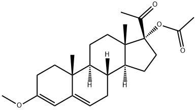 17-(乙酰氧基)-3-甲氧基孕甾-3,5-二烯-20-酮 结构式
