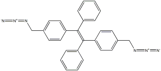 [1,2-二苯基-1,2-二(4-叠氮甲基苯基]乙烯 结构式