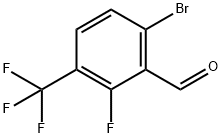 6-溴-2-氟-3-(三氟甲基)苯甲醛 结构式