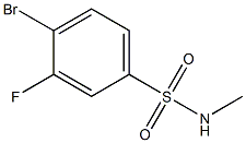 4-溴-3-氟-N-甲基苯磺酰胺 结构式