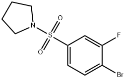 1-((4-溴-3-氟苯基)磺酰)吡咯烷 结构式