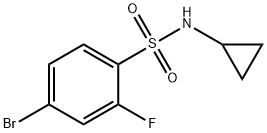 4-溴-N-环丙基-2-氟苯磺酰胺 结构式