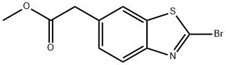 2-(2-溴-1,3-苯噻唑-6-基)乙酸甲酯 结构式