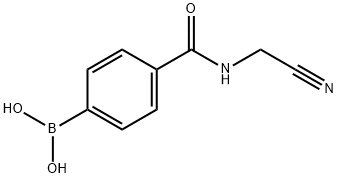 4-氰甲基氨基甲酰基苯硼酸 结构式