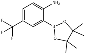 2-氨基-5-三氟甲基苯硼酸频呐醇酯 结构式