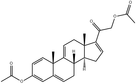 3,21-二(乙酰氧基)孕甾-1,3,5,9(11),16-五烯-20-酮 结构式