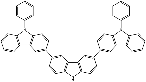 3,6-BIS(9-PHENYL-9H-CARBAZOL-3-YL)-9H-CARBAZOLE 结构式