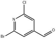 2-溴-6-氯-吡啶-4-甲醛 结构式
