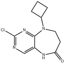 2-氯-9-环丁基-8,9-二氢-5H-嘧啶并[4,5-B][1,4]二氮杂卓-6(7H)-酮 结构式