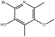 2-溴-5-甲氧基-4,6-二甲基吡啶-3-醇 结构式