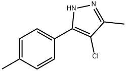 4-氯-5-甲基-3-对甲苯基-1H-吡唑 结构式