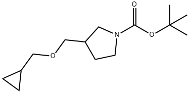 N-BOC-3-[(环丙基甲氧基)甲基]吡咯烷 结构式