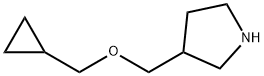 3-[(环丙基甲氧基)甲基]吡咯烷 结构式