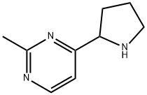 2-甲基-4-(吡咯烷-2-基)嘧啶 结构式
