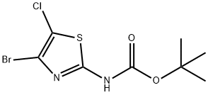 (4-溴-5-氯噻唑-2-基)氨基甲酸叔丁酯 结构式