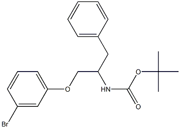 [1-BENZYL-2-(3-BROMO-PHENOXY)-ETHYL]-CARBAMIC ACID TERT-BUTYL ESTER 结构式