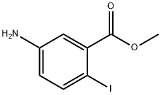 5-氨基-2-碘苯甲酸甲脂 结构式