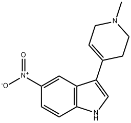 3-(1-甲基-1,2,3,6-四氢吡啶-4-基)-5-硝基-1H-吲哚 结构式