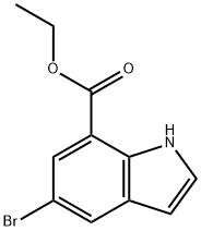 5-溴-1H-吲哚-7-甲酸乙酯 结构式