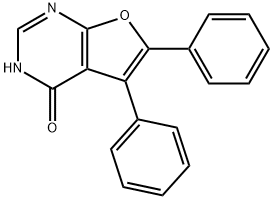 5,6-二苯基呋喃并[2,3-D]嘧啶-4-醇 结构式