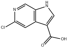 5-氯-1H-吡咯并[2,3-C]吡啶-3-羧酸 结构式