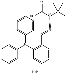 N-[[2-(二苯基膦)苯基]亚甲基]-3-甲基-L-缬氨酸 钠盐 结构式