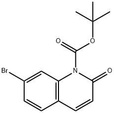 tert-Butyl 7-broMo-2-oxoquinoline-1(2H)-carboxylate 结构式