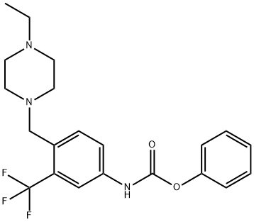 CarbaMic acid, N-[4-[(4-ethyl-1-piperazinyl)Methyl]-3-(trifluoroMethyl)phenyl]-, phenyl ester 结构式