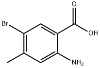 2-氨基-5-溴-4-甲基苯甲酸 结构式