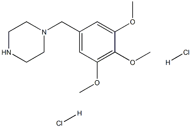 1-(3,4,5-三甲氧基苄基)哌嗪二盐酸盐 结构式