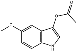 1H-Indol-3-ol, 5-Methoxy-, 3-acetate 结构式