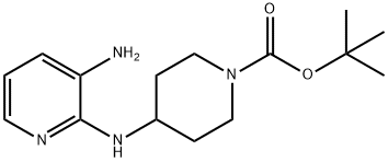 4-(3-氨基-吡啶-2-基氨基)-哌啶-1-羧酸叔丁酯 结构式