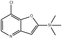 2-(三甲基硅基)-7-氯呋喃并[3,2-B]吡啶 结构式