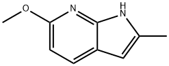 6-甲氧基-2-甲基-1H-吡咯并[2,3-B]吡啶 结构式