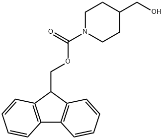 1-FMOC-4-羟甲基哌啶 结构式