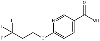 6-(3,3,3-三氟丙氧基)烟酸 结构式