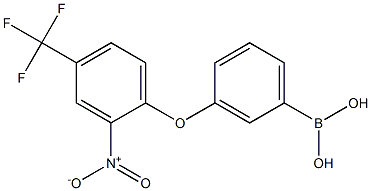 3-(2-Nitro-4-trifluoroMethylphenoxy)phenylboronic acid 结构式
