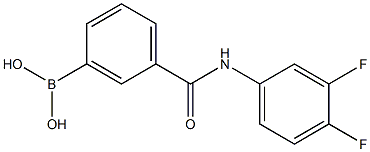 N-(3,4-二氟苯基) 3-硼苯甲酰胺 结构式