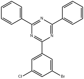 2-(3-溴-5-氯苯基)-4,6-二苯基-1,3,5三嗪 结构式