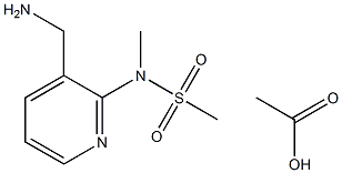 N-(3-(氨基甲基)吡啶-2-基)-N-甲基甲磺酰胺乙酸 结构式