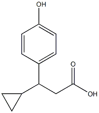 3-环丙基-3-(4-羟苯基)丙酸 结构式