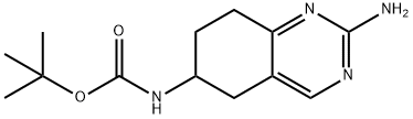 1,1-二甲基乙基-N-(2-氨基-5,6,7,8-四氢-6-喹唑啉基)氨基甲酸酯 结构式