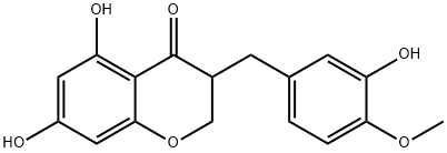 2,3-二氢-5,7-二羟基-3-[(3-羟基-4-甲氧基苯基)甲基]-4H-1-苯并吡喃-4-酮 结构式
