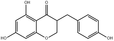 5,7-二羟基-3-(4-羟基苄基)色满-4-酮 结构式