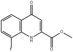 8-氟-4-氧代-1,4-二氢-喹啉-2-羧酸甲酯 结构式