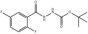 HYDRAZINECARBOXYLIC ACID, 2-(2,5-DIFLUOROBENZOYL)-, 1,1-DIMETHYLETHYL ESTER 结构式